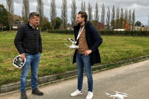 video-opnames met een drone bij nieuwbouw New Nexus