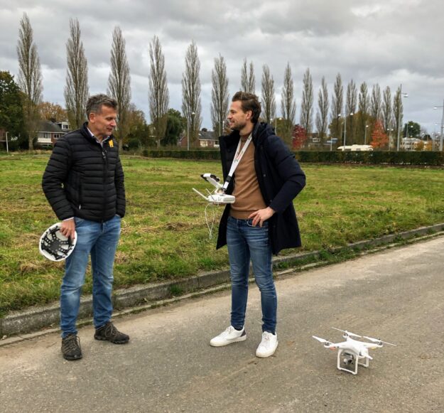 video-opnames met een drone bij nieuwbouw New Nexus