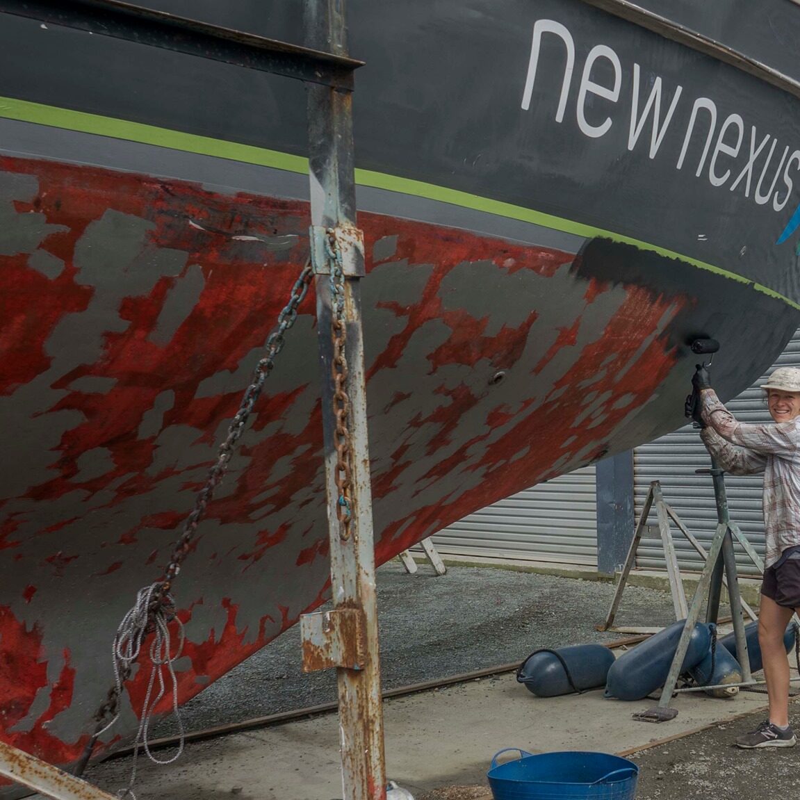 Bibi schrobt onderkant new nexus zeilschip