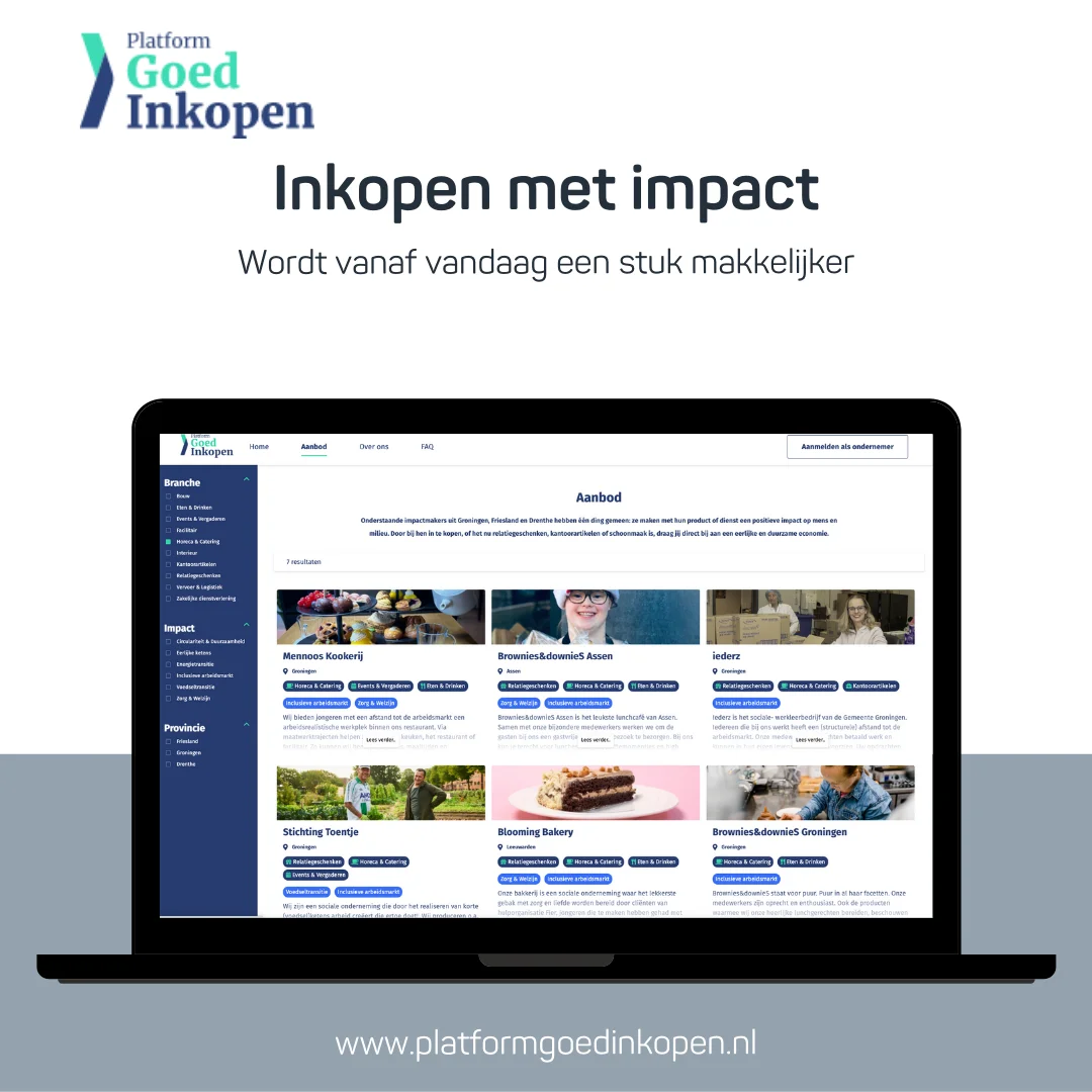 Weergave website Platform goed inkopen Weergave Website Platform Goed Inkopen