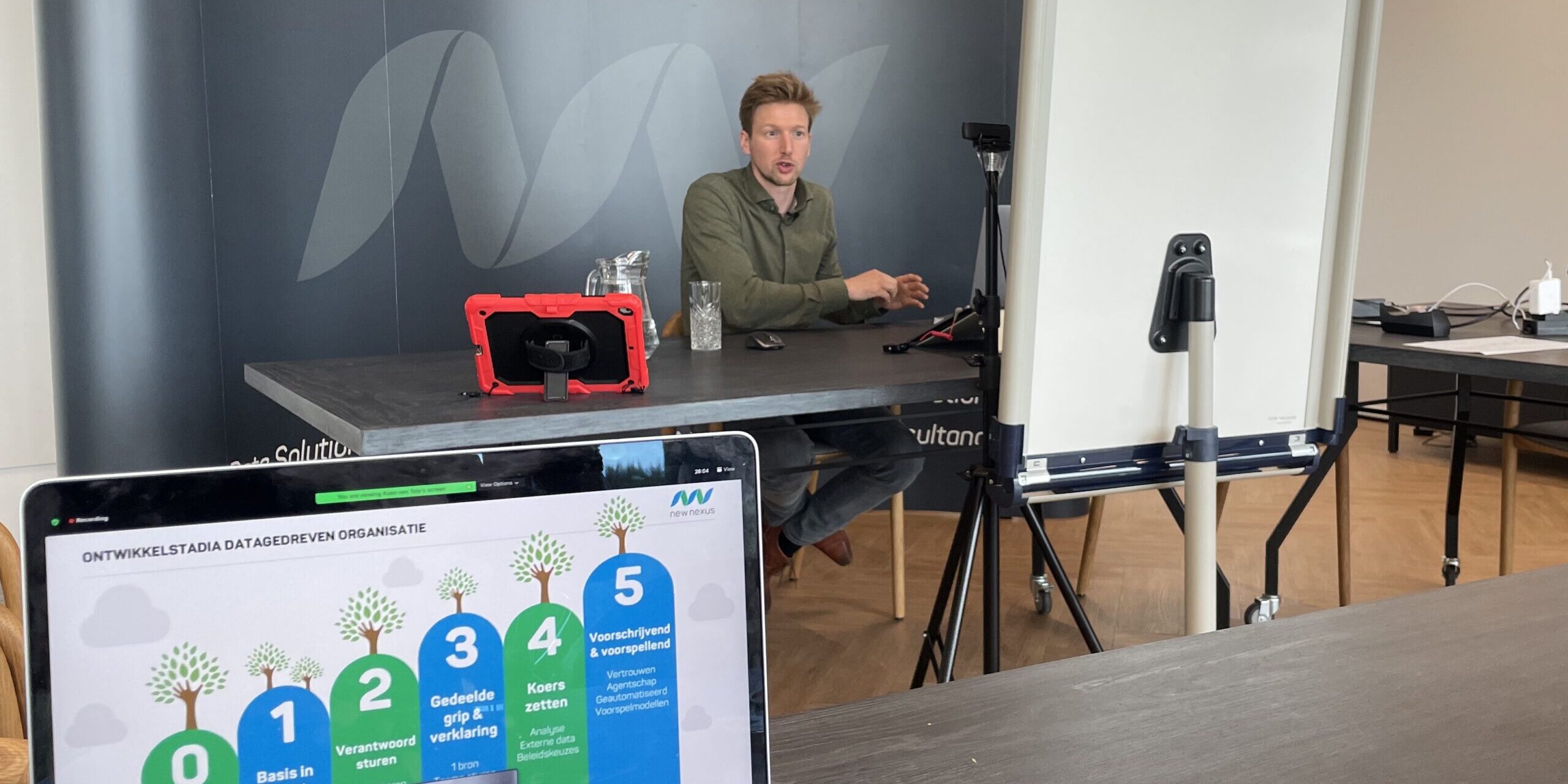 Koen webinar datagedreven werken liggend bewerkt Koen presenteert webinar datagedreven werken