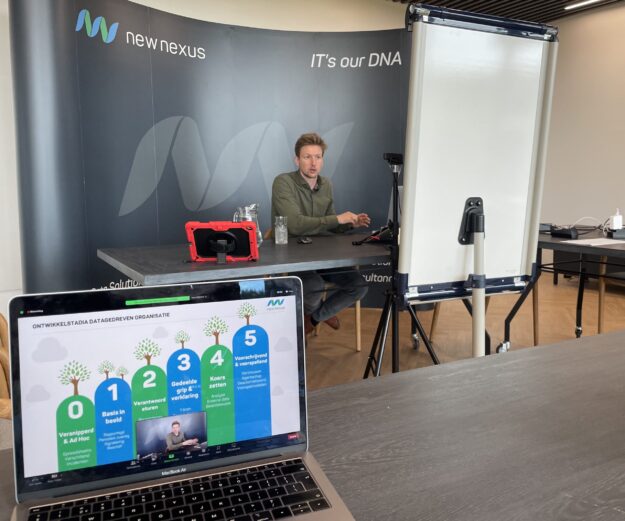 Koen webinar datagedreven werken liggend bewerkt Koen presenteert webinar datagedreven werken