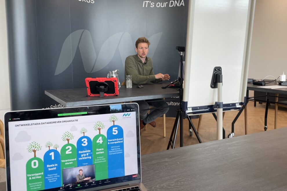 Koen presenteert webinar datagedreven werken