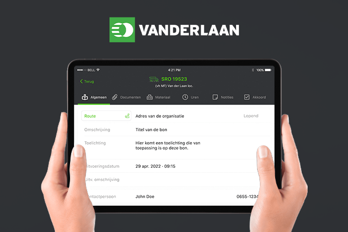 servicebon app vanderLaan