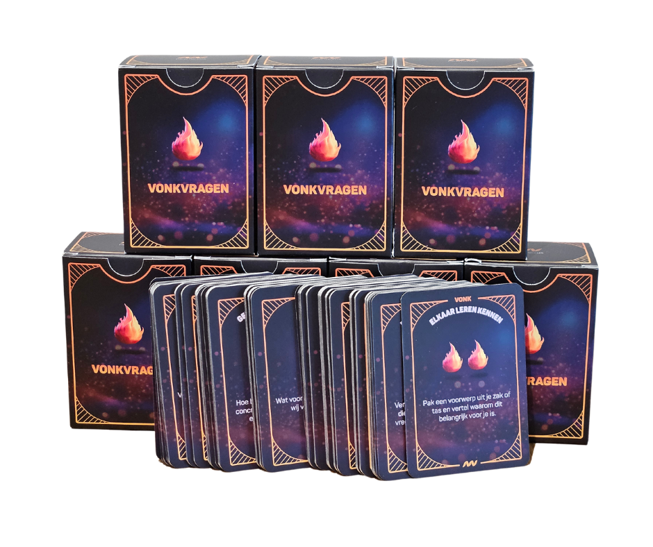 Doosjes Vonkvragen met voorbeeldkaarten