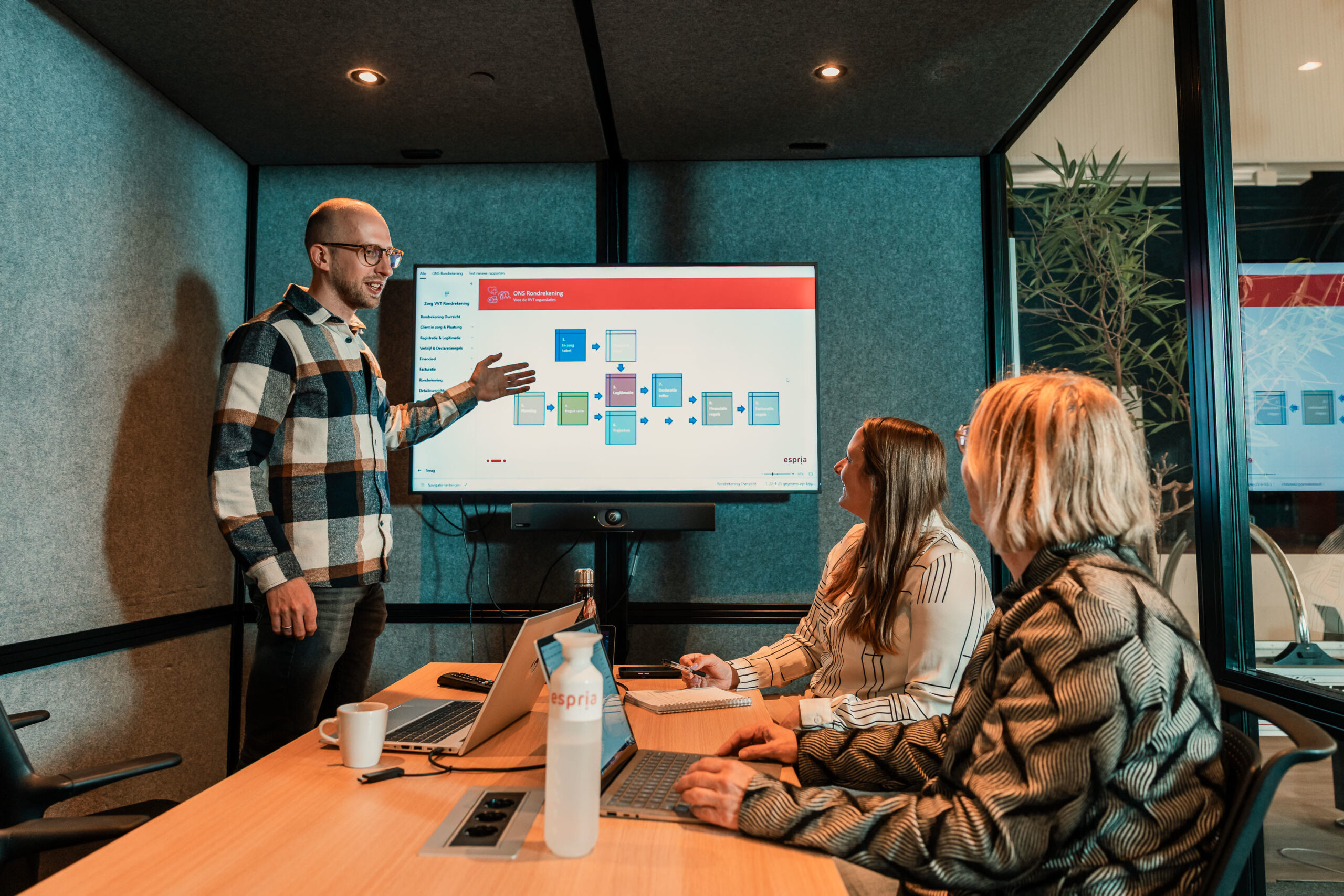 Sebastiaan presenteert datamodel Espria