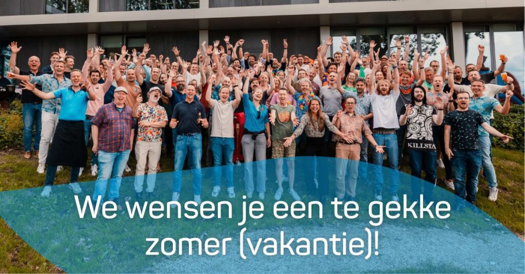 Omdat het zomer is. Omdat we zo’n mooie club mensen hebben. Omdat ons zusterbedrijf AC Plus er deze keer ook bij was. En gewoon omdat we graag een feestje mogen geven.