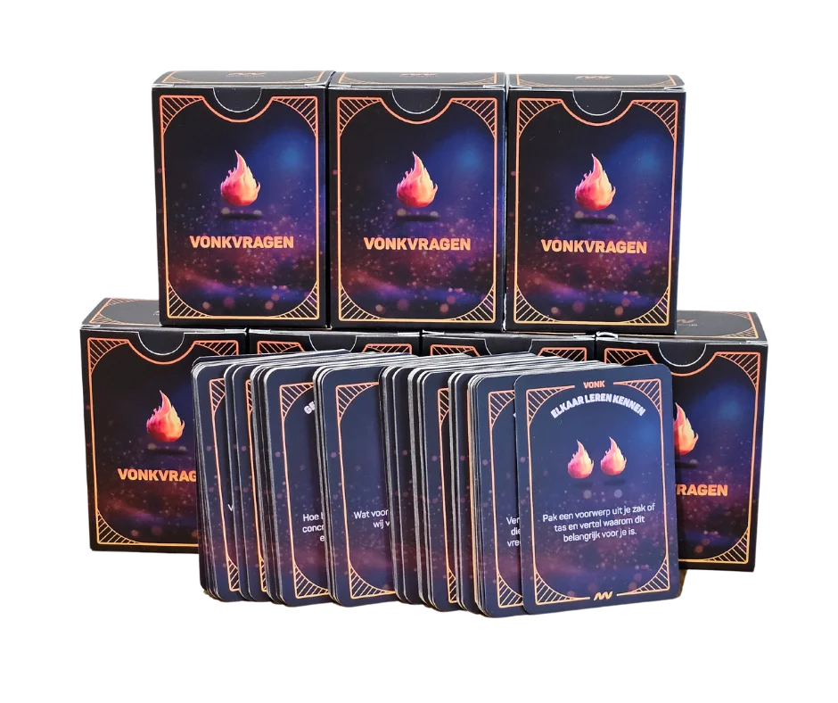 Doosjes Vonkvragen met voorbeeldkaarten